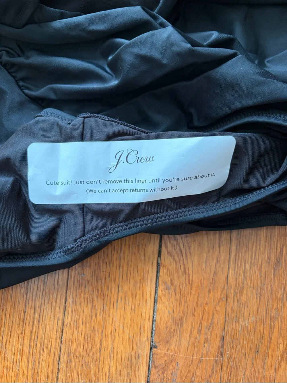 J.Crew Nia Ruched Squareneck Black One-piece Swimsuit, 8, NWT